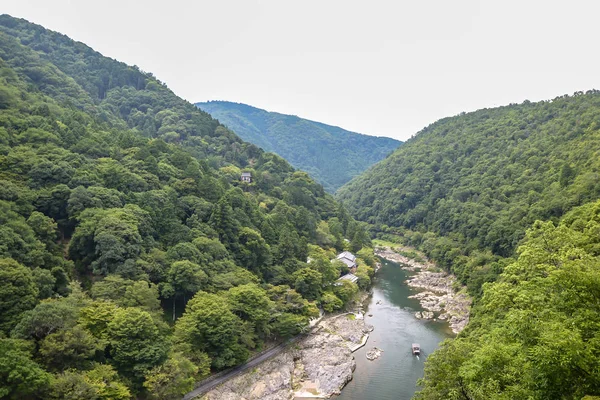 Rio Katsura Área Arashiyama Kyoto Japão — Fotografia de Stock