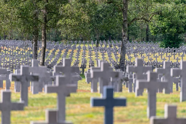 Lot Small Concrete Crosses German War Cemetery Netherlands — Stock Photo, Image