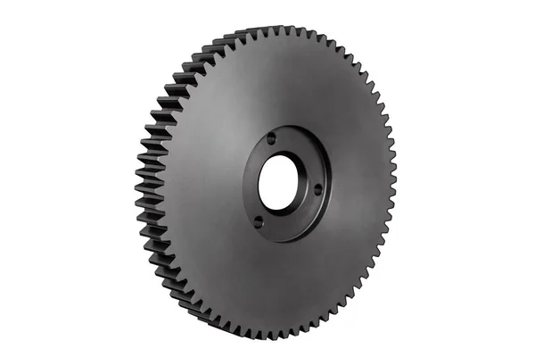 Kunststoff Schwarzes Getriebe Mit Ritzeln Isoliert Auf Weißem Hintergrund Mit — Stockfoto
