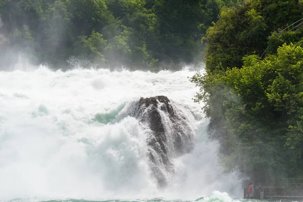 Beautiful Waterfall River Rhine City Neuhausen Rheinfall Northern Switzerland Rhine — Stock Photo, Image