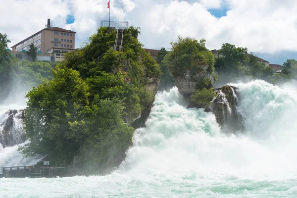 Neuhausen Rheinfall Ελβετία Ιουλίου 2019 Καταρράκτης Στον Ποταμό Ρήνο Στην — Φωτογραφία Αρχείου
