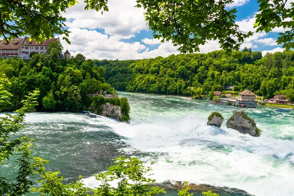 Neuhausen Rheinfall Švýcarsko Červenec 2019 Vodopád Řece Rýn Městě Neuhausen — Stock fotografie