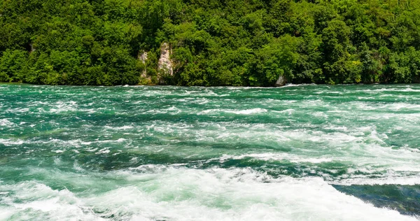 Beautiful Waterfall River Rhine City Neuhausen Rheinfall Northern Switzerland Rhine — Stock Photo, Image