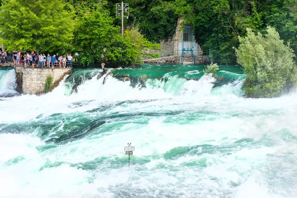 Neuhausen Rheinfall Suiza Julio 2019 Cascada Río Rin Ciudad Neuhausen — Foto de Stock