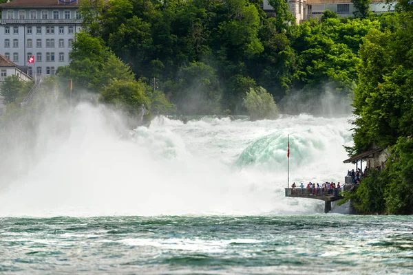 Neuhausen Rheinfall Švýcarsko Červenec 2019 Vodopád Řece Rýn Městě Neuhausen — Stock fotografie