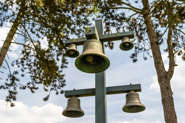 Ysselsteyn Netherlands May 2019 Church Bells Arranged Masts German War — Stock Photo, Image
