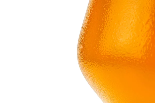 Meio Copo Cerveja Gelada Gotas Água Vidro Espaço Para Texto — Fotografia de Stock