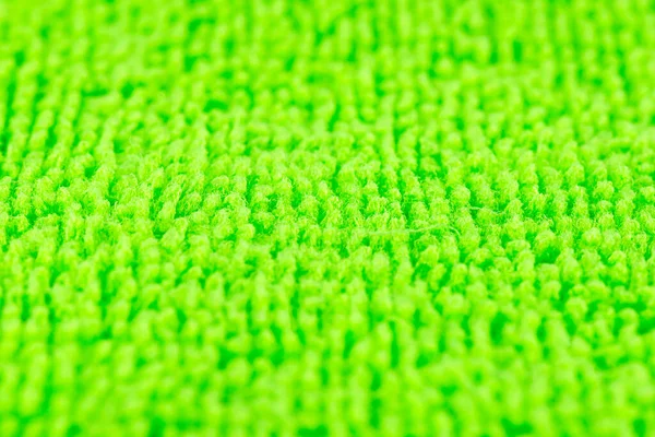 Background Made Green Microfiber Fabric Selective Focus — Stock Photo, Image