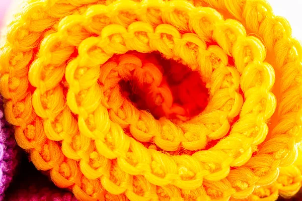 Tło Wykonane Pomarańczowego Kręconego Materiału Mikrofibry Widok Przodu Ujęcie Makro — Zdjęcie stockowe