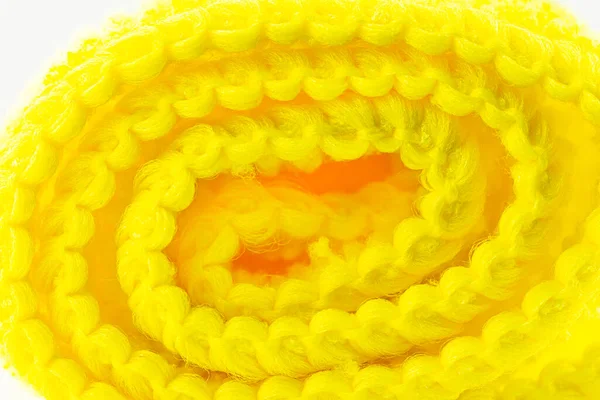 Fundo Feito Material Microfibra Curvada Amarelo Vista Frontal Tiro Macro — Fotografia de Stock