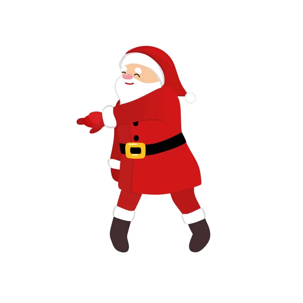 Танцор дискотеки Санта-Клауса, причудливый персонаж комической анимации . Векторная Графика