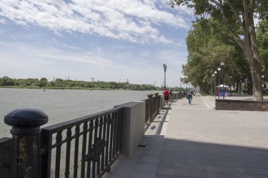 Rostov on Don, Rusya Federasyonu-Haziran 16,2018: Don nehri çıkabilir. Balıkçılar balıkçılık