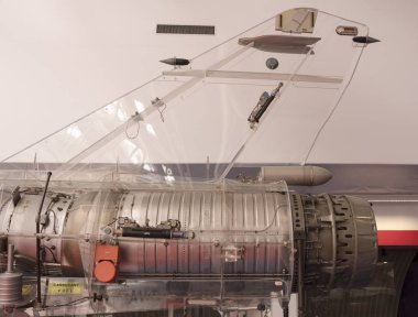 Le Bourget, Paris, Fransa - 04,2017 olabilir: Dassault Mirage F1c (1973) Uzay Bilimleri Müzesi ve Havacılık Le Bourget