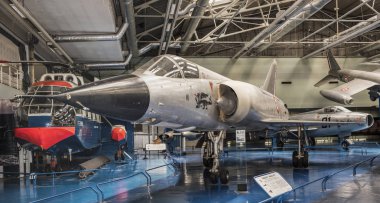 Le Bourget, Paris, Fransa - 04,2017 olabilir: Dassault Mirage Iii.5 (1965) Uzay Bilimleri Müzesi ve Havacılık Le Bourget