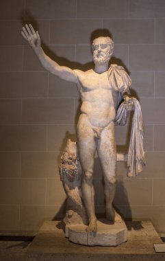  Paris; Fransa-Mayıs 03; 2017: bilinmeyen bir adam; İmparator olarak Pupienus söyledi. 240 Ac. Louvre
