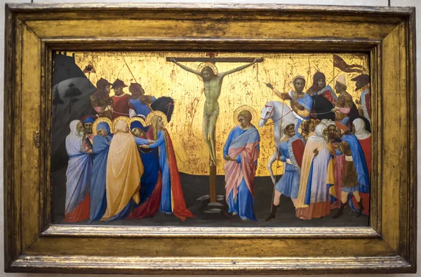 Paříž Francie May 2017 Bartolomeo Bulgarini Crucifixion 1350 Louvre — Stock fotografie