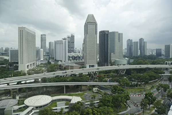 Singapur Singapur Sierpień 2018 Widok Miasto Singapore Flyer — Zdjęcie stockowe