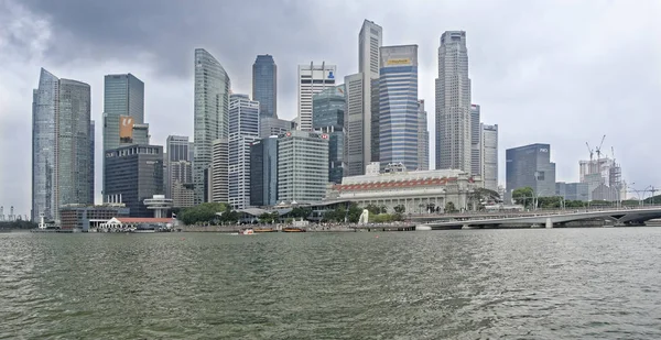 Singapur Singapur Sierpień 2018 Widoku Budynków Collyer Quay Marina Bay — Zdjęcie stockowe