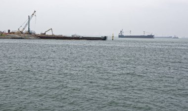 Singapore, Singapur-07 Ağustos 2018: Singapur Boğazlar, görünüm