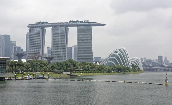 Singapur Singapur Sierpień 2018 Widok Marina Bay Sands Hotel Marina — Zdjęcie stockowe