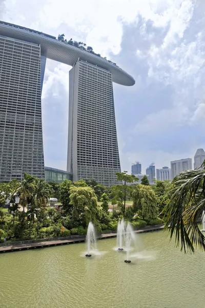 新加坡 新加坡 2018年8月07日 蜻蜓湖景观 — 图库照片