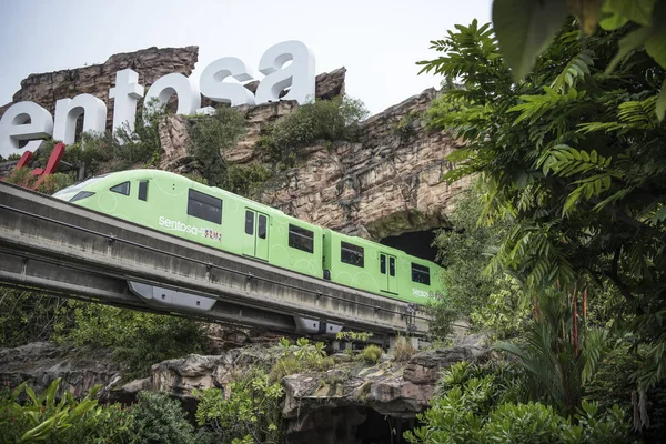 Singapore Singapore Augustus 2018 Monorail Trein Sentosa — Stockfoto