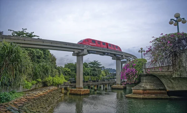 Singapore Singapore August 2018 Monorail Train Sentosa — Stock Photo, Image