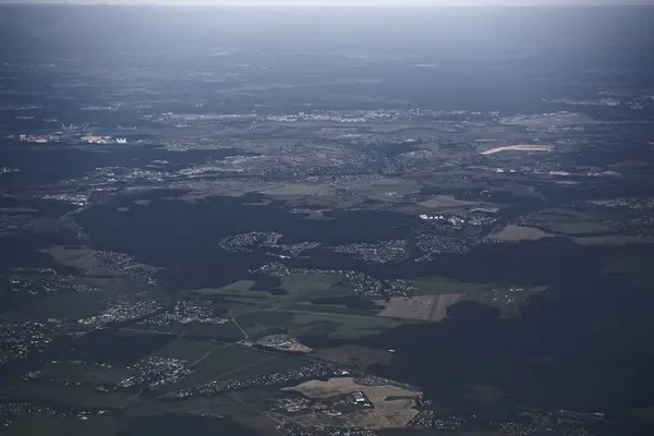 Mosca Russia Agosto 2018 Aeroporto Domodedovo Veduta Dei Villaggi Circostanti — Foto Stock