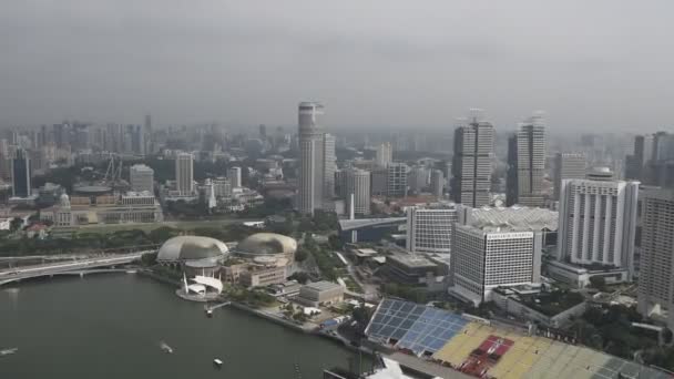 Сингапур Сингапур Августа 2018 Года Вид Сингапур Флайер Смотровой Площадки — стоковое видео