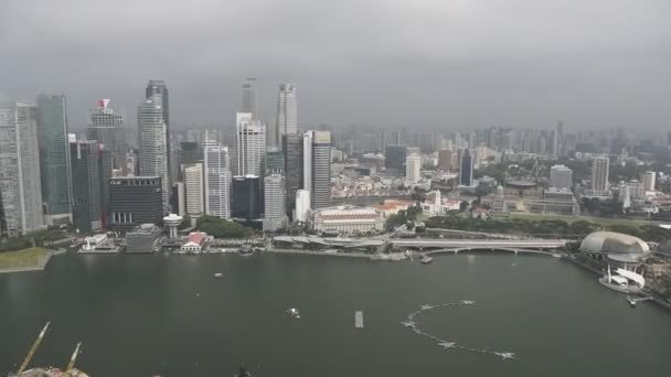 Singapore Singapore Augustus 2018 Weergave Van Singapore Flyer Van Het — Stockvideo