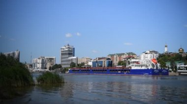 Rostov-on-Don, Rusya - 11 Ağustos 2019 : Gemi Don nehri boyunca gidiyor