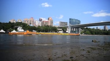 Rostov-on-Don, Rusya - 11 Ağustos 2019 : Gemi Don nehri boyunca gidiyor