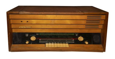 20. Yüzyıl Ortası Radyo Alıcısı - Beyaz'da İzole