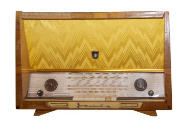20. Yüzyıl Ortası Radyo Alıcısı - Beyaz'da İzole