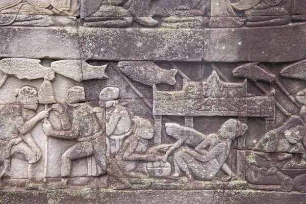 Bajon des zentralen Tempels von Angkor Thom, Ende des 12. Jahrhunderts. bas — Stockfoto