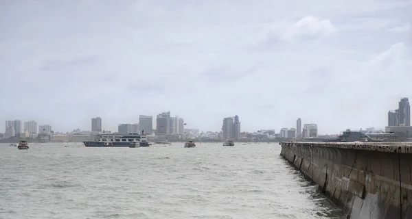 Vista del Golfo de Siam y la ciudad de Pattaya.Tailandia - Sept. — Foto de Stock