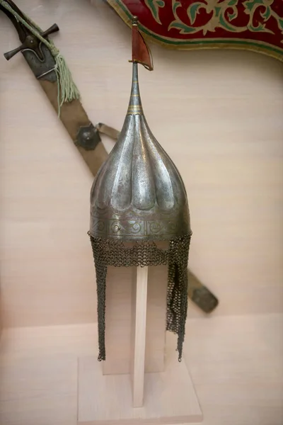 Krieger Metallhelm Aus Dem Mittelalter — Stockfoto