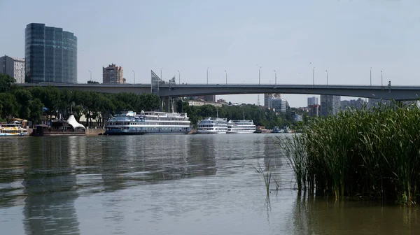 Rostov Don Ρωσία Ιουλίου 2020 Πλοία Στον Ποταμό Don Θέα — Φωτογραφία Αρχείου