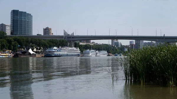 Rostov Don Rusland Juli 2020 Schepen Aan Don Uitzicht Vanaf — Stockfoto