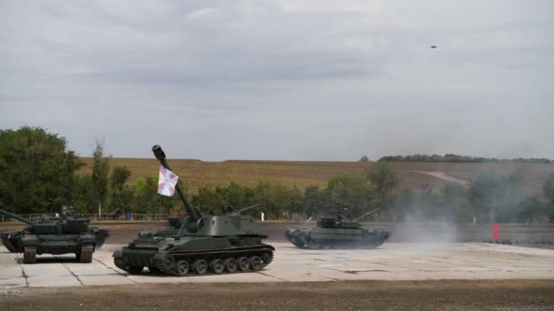 Rostow Don Russland August 2020 Herrliche Show Der Genannte Panzerwalzer — Stockvideo