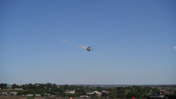 Rostov Don Rusia Agosto 2020 Los Helicópteros Realizan Vuelos Entrenamiento — Vídeos de Stock