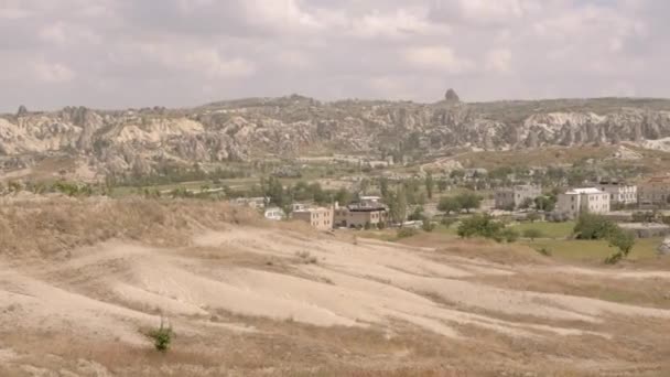 Panorama de la naturaleza en los Cappadocs — Vídeo de stock