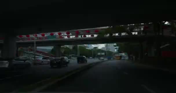 Verkehr in Shenzhen im Zeitraffer — Stockvideo
