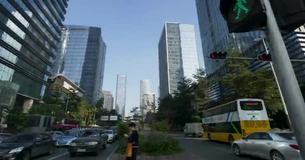 Shenzhen City China Time Lapse Sunny Day — Stock Video