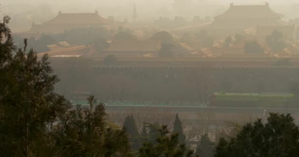 Smogu v Pekingu, Zakázané město — Stock video