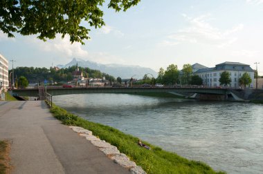 Salzburg, partnerliğindeki ve Lehener Brcke, şehrin bir köprü