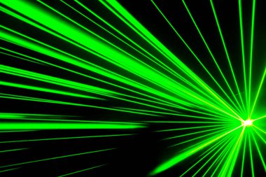 bir disco yeşil lazer gösterisi
