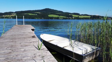 Obertrumersee, Avusturya'da bir göl, bir kayık