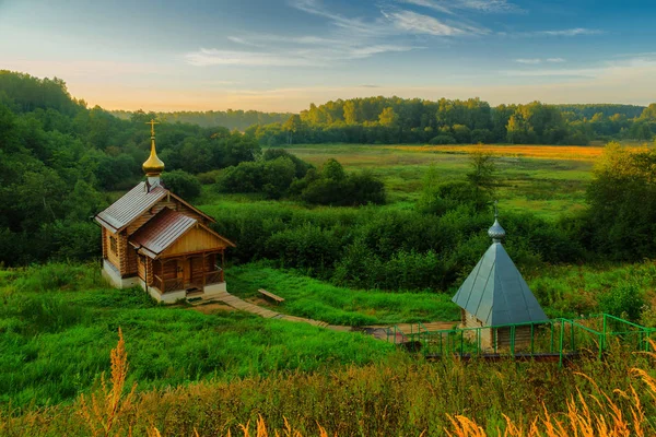 Holzgebäude Russisches Christliches Baden — Stockfoto