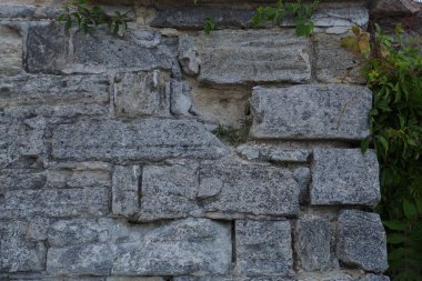 Doku. Duvar. Antik duvar parçası. Yatay